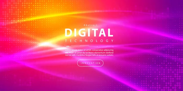 Resumen Tecnología Digital Futurista Circuito Púrpura Fondo Rosa Ciberciencia Tecnología — Vector de stock