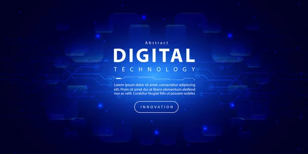 Digital Teknik Hastighet Ansluta Blå Bakgrund Cyber Nano Information Abstrakt — Stock vektor