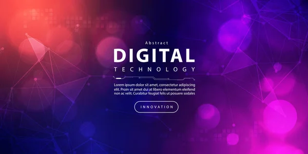 要旨デジタル技術未来回路青紫背景 サイバー科学技術 イノベーションコミュニケーション未来 Aiビッグデータ インターネット接続 クラウドハイテクイラストベクトル — ストックベクタ