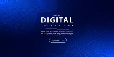 Soyut dijital teknoloji fütüristik büyük veri mavi arkaplan, siber nano bilgi iletişimi, yenilik gelecekteki teknoloji verileri, internet ağı bağlantısı, devre kartı çizgi çizimi nokta illüstrasyonu