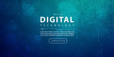 Dijital teknoloji internet ağ ağı hız bağlantısı mavi yeşil arkaplan, siber nano bilgi, soyut iletişim, yenilik gelecek teknoloji verileri, Ai büyük veri çizgileri noktalar, illüstrasyon vektörü 3d