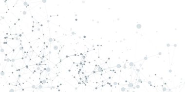 Dijital teknoloji fütüristik internet ağ hızı bağlantı beyaz arkaplan, siber nano bilgi, soyut iletişim, yenilik gelecek teknoloji verileri, Ai büyük veri çizgisi nokta illüstrasyon vektörü