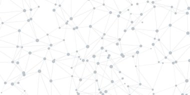 Dijital teknoloji fütüristik internet ağ hızı bağlantı beyaz arkaplan, siber nano bilgi, soyut iletişim, yenilik gelecek teknoloji verileri, Ai büyük veri çizgisi nokta illüstrasyon vektörü