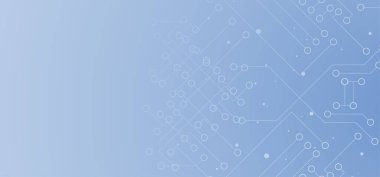 Mavi beyaz modern soyut arkaplan, dijital teknoloji fütüristik internet ağı bağlantısı, bulut siber bilgi iletişimi, Ai büyük veri bilimi, yenilik gelecekteki teknoloji illüstrasyon vektörü