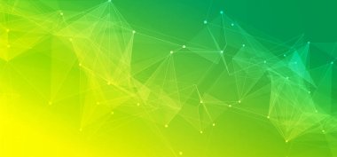 Yeşil sarı soyut arkaplan, dijital teknoloji hız bağlantısı, siber nano bilgi, iletişim, yenilik gelecekteki teknoloji verileri, internet ağı bağlantısı, Ai büyük veri, çizgi nokta illüstrasyonu