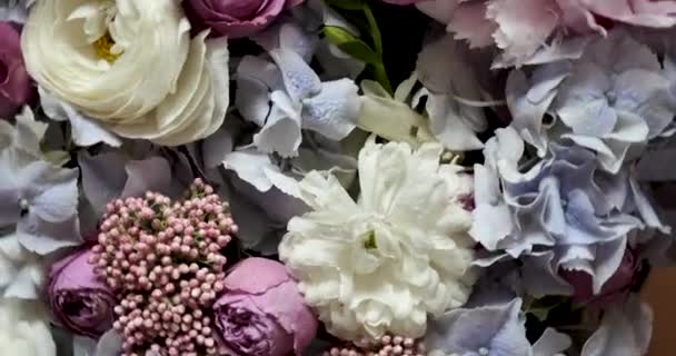 Wiosenne Wiosenne Kwiatowe Pastele Tle Bliska Święto Matki Międzynarodowy Dzień — Wideo stockowe