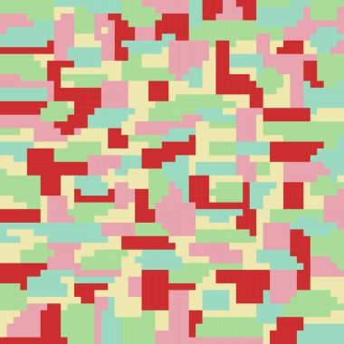 Pixelated vintage stil kamuflajsız arka plan. Vektör çizimi. Renkli piksel deseni.