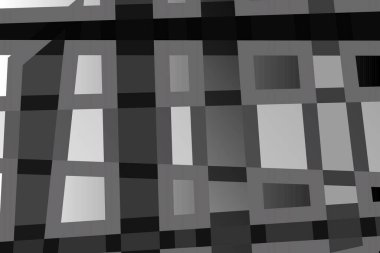 Birçok farklı kareye sahip siyah ve gri bir vektör