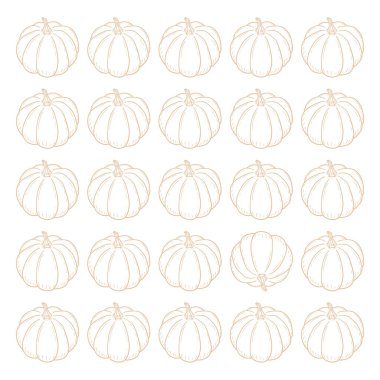 Merhaba mesajlı kabak desenli çerçeve. Sonbahar arkaplanı.