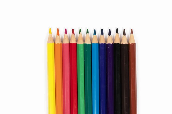 stock image Color pencils isolated on white background