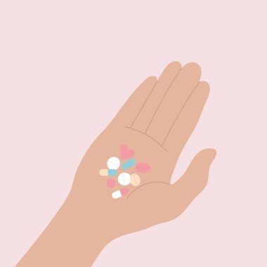 Pembe arkaplan vektör illüstrasyonunda renkli haplar