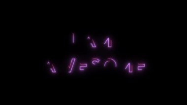 Ben harika pembe ve mor neon ışıklı 4k animasyonum.