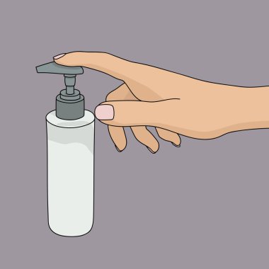 Pompa şişe vektör illüstrasyon el