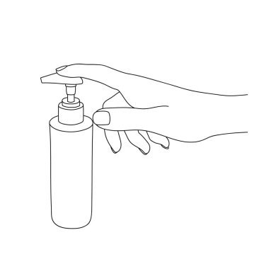 Pompa hattındaki el çizgisi çizimi