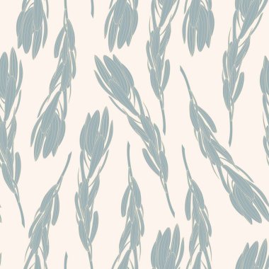 Leucadendron tropikal çiçekleri. Mavi çizgi çizimi kusursuz desen.