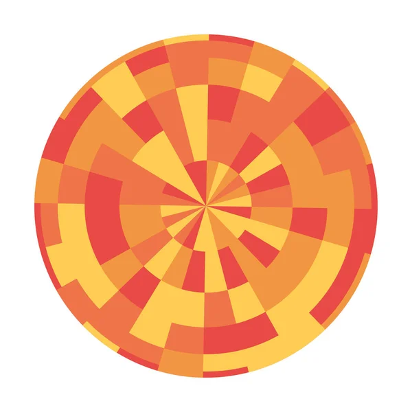 Checkered Globe Shades Orange Vector Illustration — Stock vektor