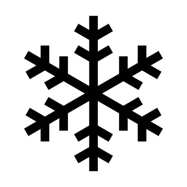 Egyszerű Fekete Téli Hótó Karácsonyi Vektor Ikon Éles Sarkokkal — Stock Vector