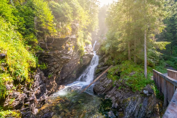 Riesach Waterfall Untertal Valley Rohrmoos Untertal Schladminger Alps Austria — Zdjęcie stockowe