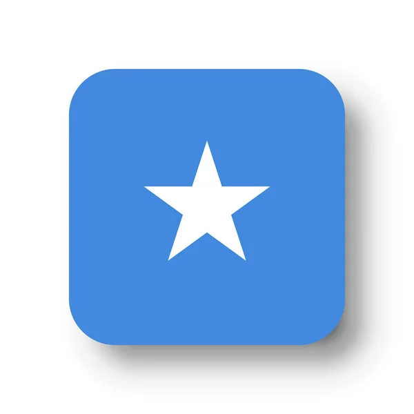 Somalia Flagga Platt Vektor Kvadrat Med Rundade Hörn Och Tappade — Stock vektor