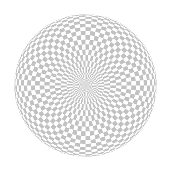 Checkered Globe Light Grey White Chess Sphere Vector Illustration — Stock Vector