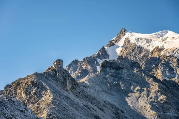 Rocky Top Gletsjer Van Ortler Mountain 905 Julius Payer House — Stockfoto