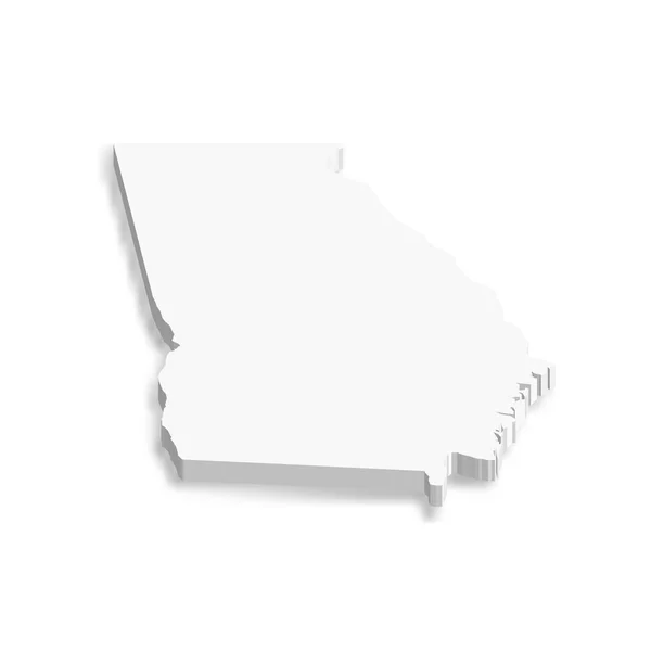 Georgia State Usa White Vector Map Country Area — 图库矢量图片