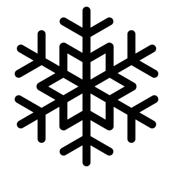 Simples Lago Neve Inverno Preto Ícone Vetor Natal Com Cantos —  Vetores de Stock