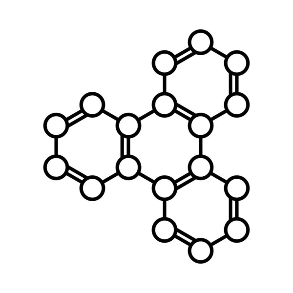 Ícone Molécula Abstrato Símbolo Química Ciência Laboratório Educação Bioquímica Ilustração — Vetor de Stock