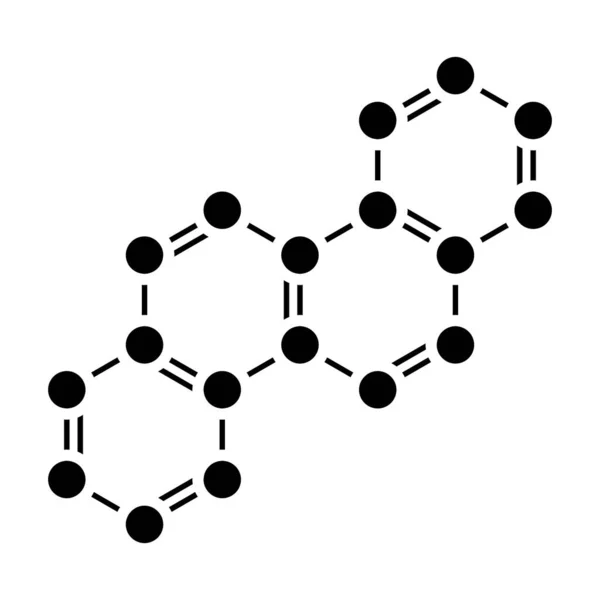 Abstracte Molecuul Icoon Symbool Van Chemie Wetenschap Laboratorium Onderwijs Biochemie — Stockvector