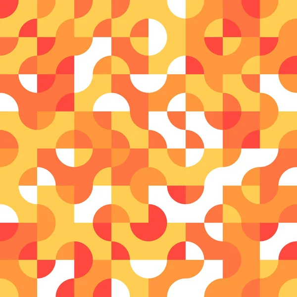 Абстрактный Бесшовный Геометрический Ретро Дизайн Векторного Рисунка Оранжевых Цветах — стоковый вектор