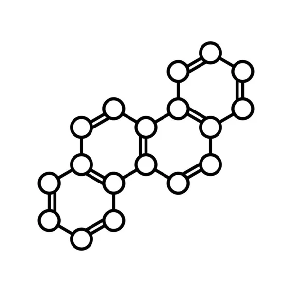 Αφηρημένο Εικονίδιο Μόριο Σύμβολο Χημείας Επιστήμης Εργαστηρίου Εκπαίδευσης Βιοχημείας Εικονογράφηση — Διανυσματικό Αρχείο