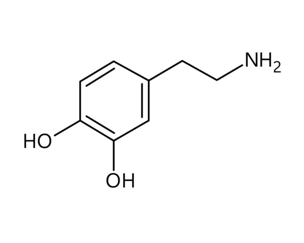 Μοριακή Δομή Ντοπαμίνης Ντοπαμίνη Είναι Νευροδιαβιβαστής Σημαντικό Ρόλο Στο Ανθρώπινο — Διανυσματικό Αρχείο