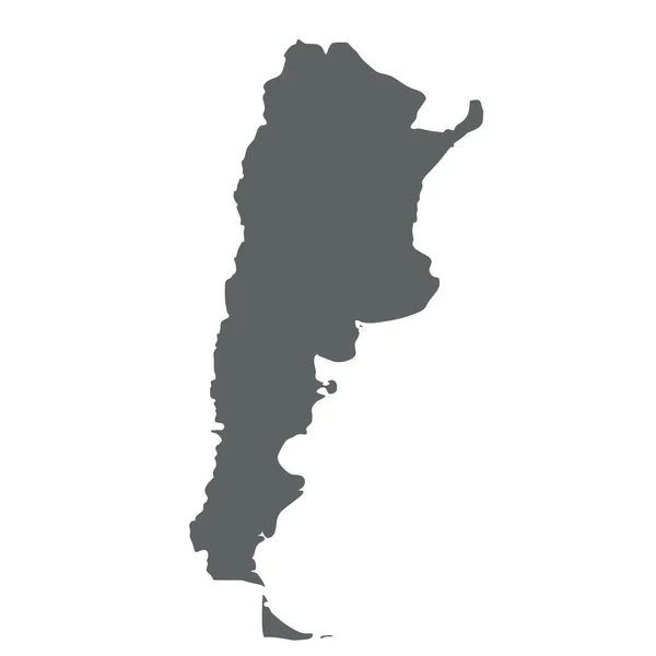 Argentina Smooth Grey Silhouette Map Country Area Simple Flat Vector — Archivo Imágenes Vectoriales