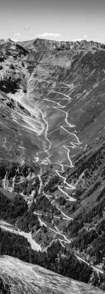 Serpentines Alpine Mountain Road Stelvio Pass Ιταλικά Passo Dello Stelvio — Φωτογραφία Αρχείου