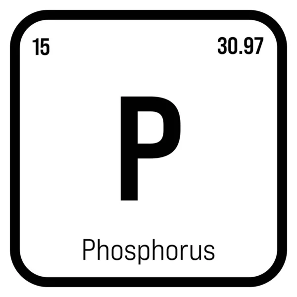 Phosphor Periodensystem Mit Namen Symbol Ordnungszahl Und Gewicht Nichtmetall Mit — Stockvektor