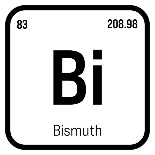 Bismuto Elemento Tabela Periódica Com Nome Símbolo Número Atômico Peso —  Vetores de Stock