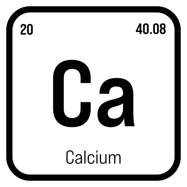 Calcium Periodic Table Element Name Symbol Atomic Number Weight Alkaline — Stockvector