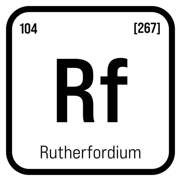 Rutherfordium Periodic Table Element Name Symbol Atomic Number Weight Synthetic — Vetor de Stock