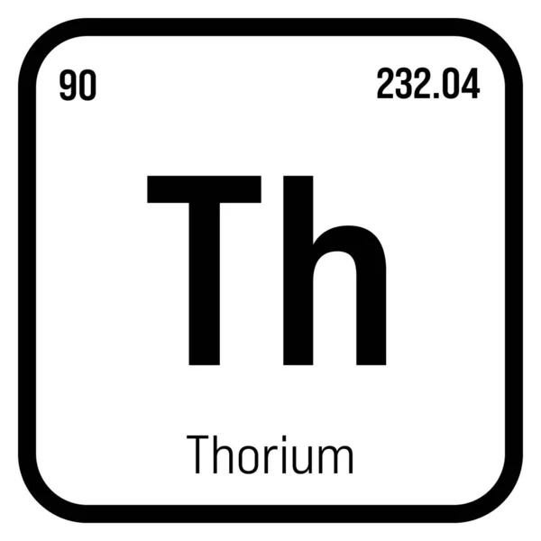 トリウム 原子番号と重量の周期表要素 原子力や科学研究における潜在的な用途とともに — ストックベクタ