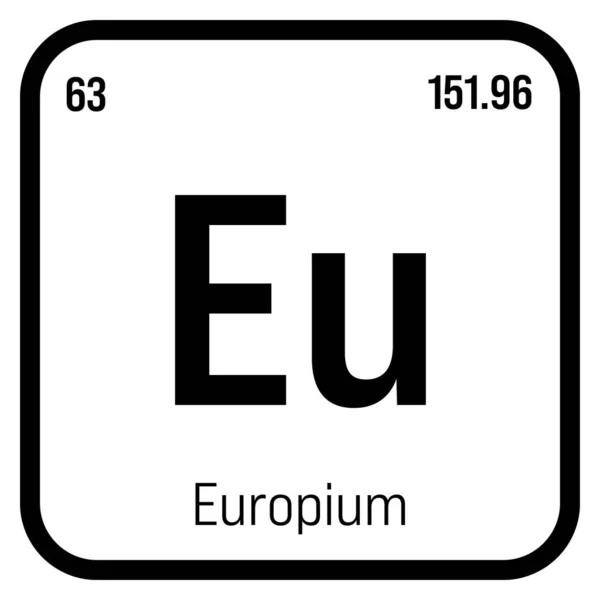 Einsteinio Elemento Tavola Periodica Con Nome Simbolo Numero Atomico Peso — Vettoriale Stock