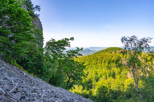Vista Paisagem Verão Das Montanhas Lusacianas Miradouro Montanha Klic República — Fotografia de Stock