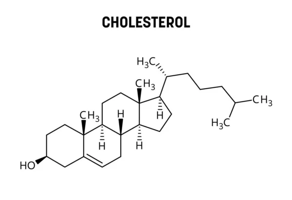 Estructura Molecular Del Colesterol Colesterol Componente Estructural Lipídico Esencial Las — Vector de stock