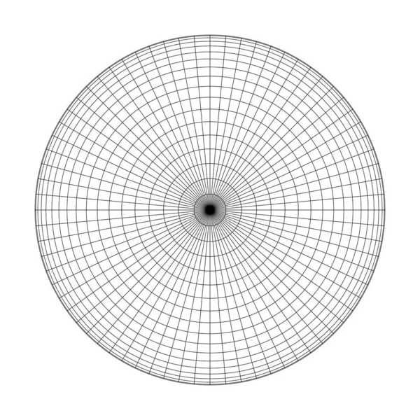 行星地球的全球子午线和平行网 或纬度和经度 3D矢量插图 — 图库矢量图片