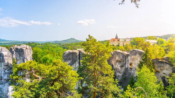 Böhmiska Paradiset Tjeckien Cesky Raj Panorama Utsikt Över Hruba Skala — Stockfoto