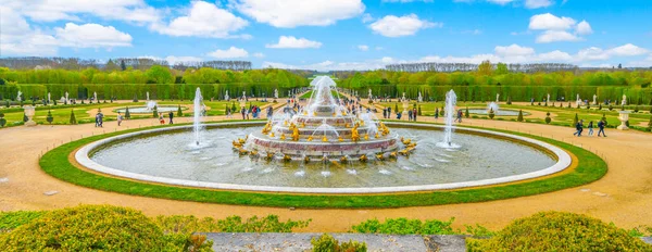 Versailles Francia Aprile 2023 Fontana Latona Nei Giardini Versailles Chateau — Foto Stock