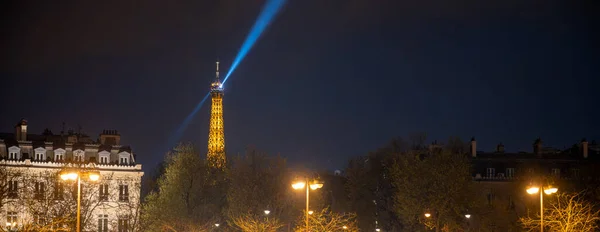 Parijs Frankrijk April 2023 Panoramisch Stadsgezicht Van Parijs Met Nachts — Stockfoto