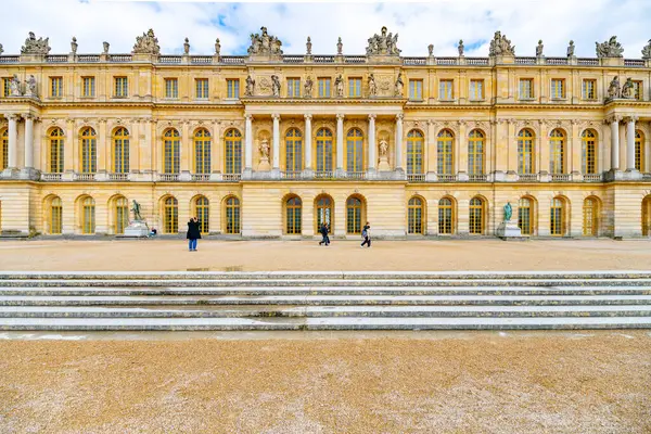 Chateau Versailles Vista Exterior Desde Parque París Francia —  Fotos de Stock