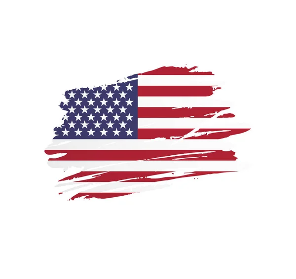 Verenigde Staten Van Amerika Vlag Natie Vector Land Vlag Bevend — Stockvector