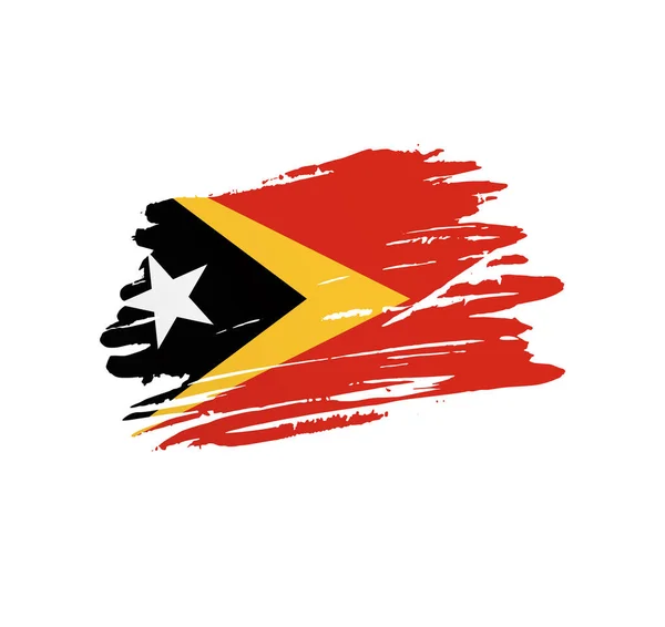 Σημαία Του Ανατολικού Τιμόρ Σημαία Χώρα Διάνυσμα Trextured Grunge Scratchy — Διανυσματικό Αρχείο