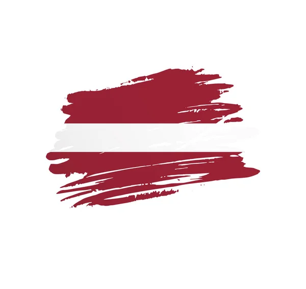 Lettonia Bandiera Nazione Vettore Bandiera Del Paese Trextured Grunge Colpo — Vettoriale Stock